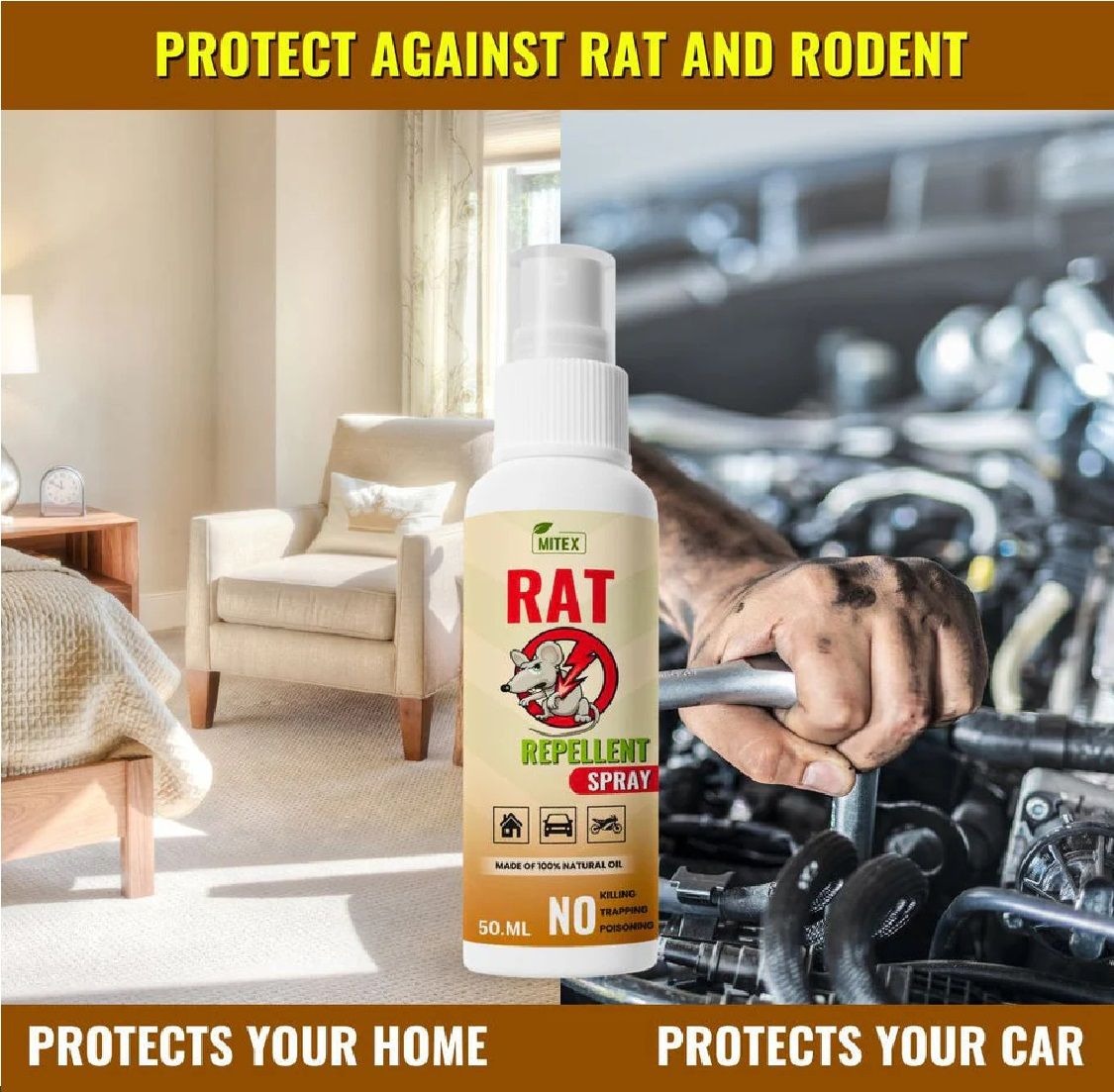 Rat Repellent Spray Safe Effective Rat Protection Buy 2 & Get 1 Free