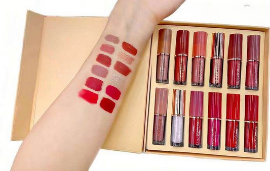 Crazy Girl “Thanks for the Love” Lip Gloss Set – 12 in 1 Multi-Shade Collection/Waterproof